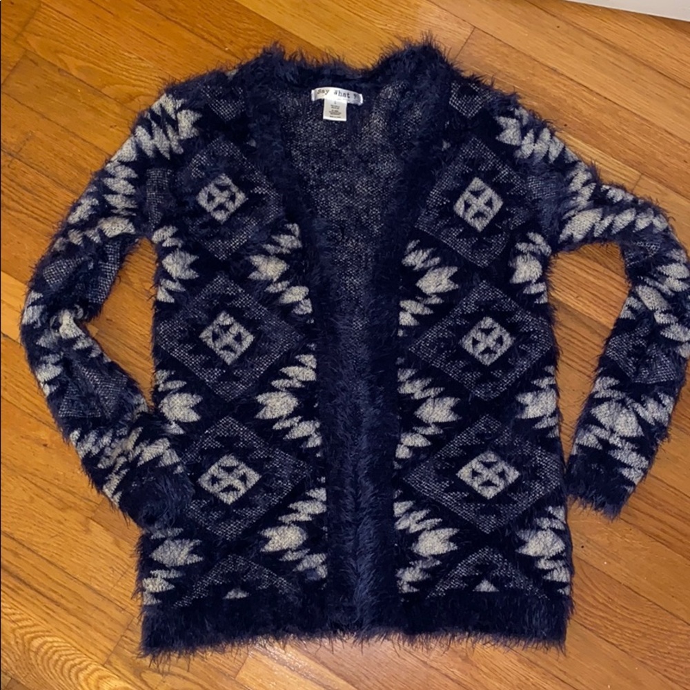 Fuzzy cardigan